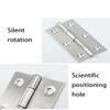 2Pcs Silvery Stainless Steel Hinge Door Connectors Cabinet Door Drawer Accessories Furniture Hinge Hardware Accessories