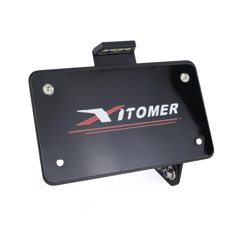 1 Set Universal Side Mount Motorcycle Registration Number License Plate Holder Bracket With LED Light Fender Eliminator