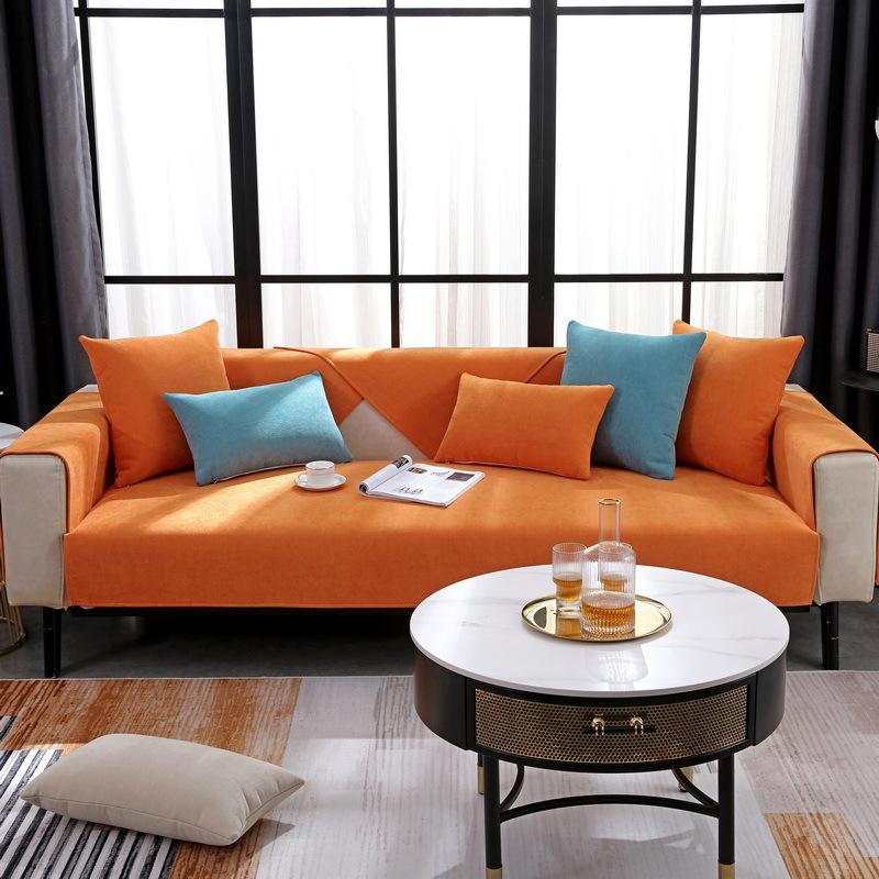 Утолщенная подушка для дивана из шенилла — фото 4