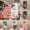 For Oppo Realme C63 C61 Case Cute Cartoon Soft Liquid Silicone Full Coverage Anti Drop Bumper For RealmeC63 RealmeC61 Protector