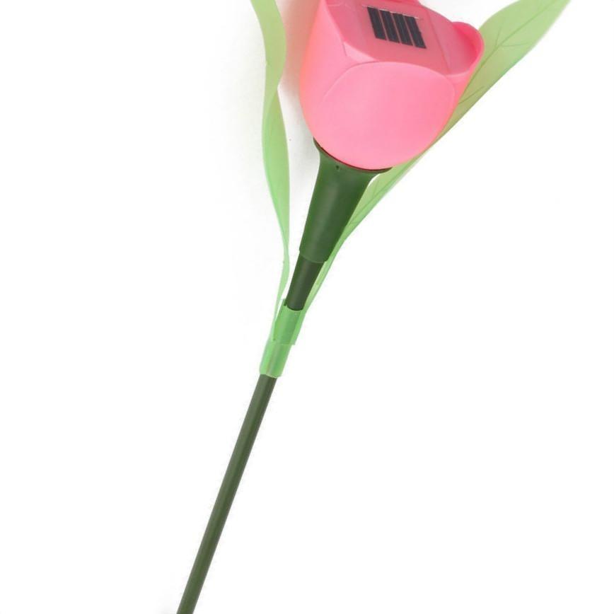 Vlux-009-1 Tulip Solar Led Lawn Light For Garden Decor Yellow Pink Red Purple Blue