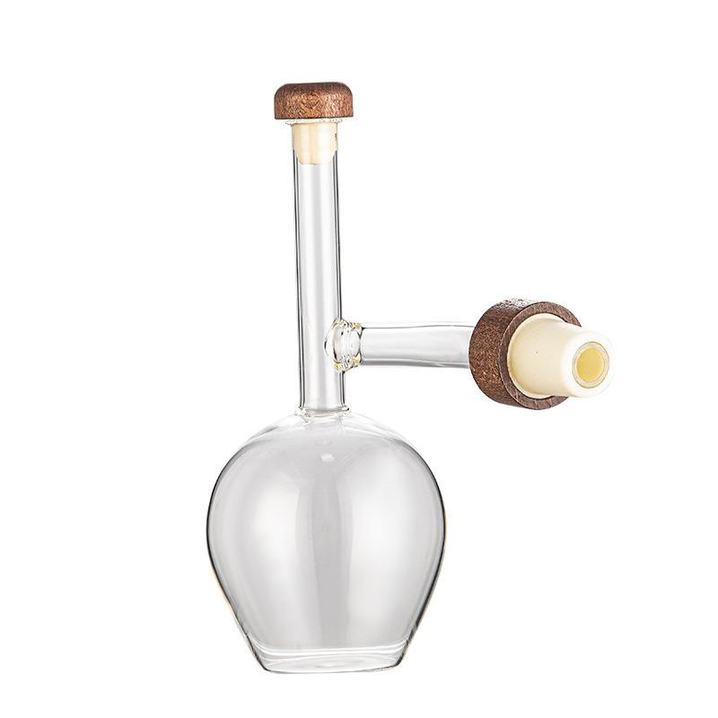 

Portable Red Wine Aerator Round/Peach Shaped Transparent Red Wine Bottle Pourer And Quick Decanter Spout Glass Sobering Device