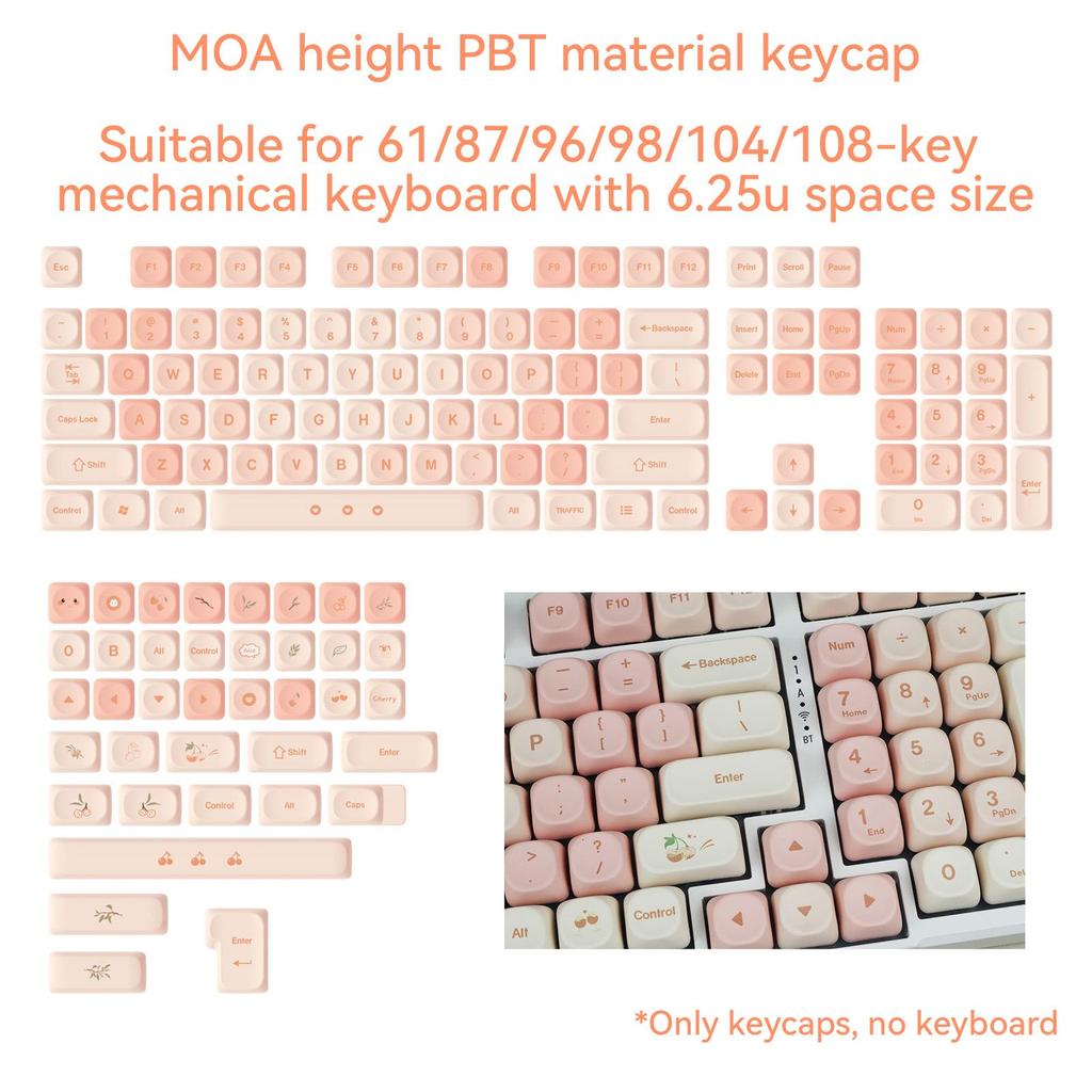 MOA yüksekliği dondurma ayısı tuş başlığı mavi sevimli çizgi film süblimasyon tuş başlığı 75 98 mekanik klavye tuş başlıklarının tam seti
