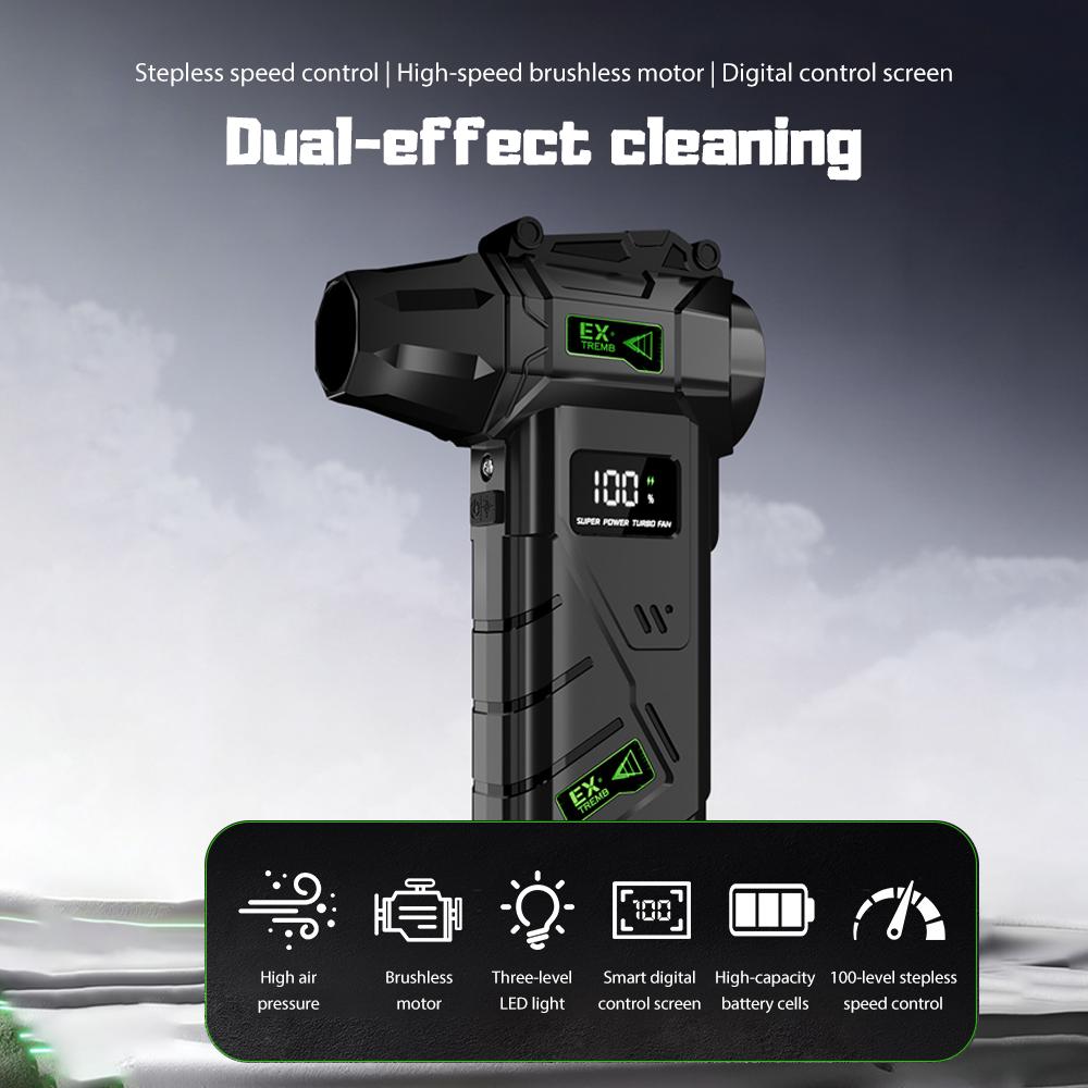 Powerful Violent Fan 990000RPM Turbo Air Blower With Power Bank High Speed Brushless Turbo Blower With LED Lighting