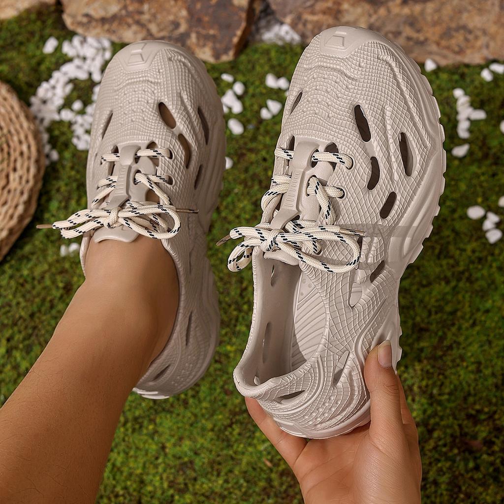 Fashion 2025 Summer New Men's Thick Bottom Anti-Skid Sandals Breathable Half Sandals Comfortable and Lightweight