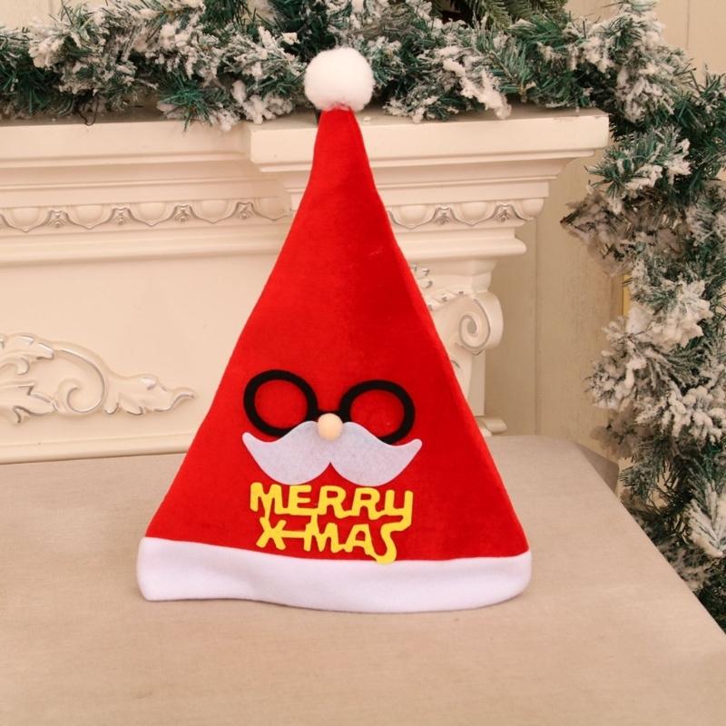 Set of 12 Christmas Party Santa Hat with Belt Decoration Festival Santa Hat For Holiday Celebration