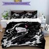 3pcs Kamado Nezuko Printed Quilt Set - Includes 1 Quilt Cover and 2 Pillowcases, Machine Washable - Suitable for All Seasons.H057