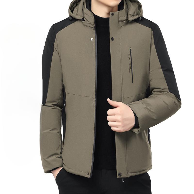 

Мужская новая хлопковая куртка с графеновым утолщением для отцов среднего и пожилого возраста. Можно снимать капюшон и хлопковую куртку. 5XL