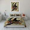 Witch'S Magical Hat, Moon, And Broom Exquisite Three-Piece Bedding Set Gift For Kids And Adults