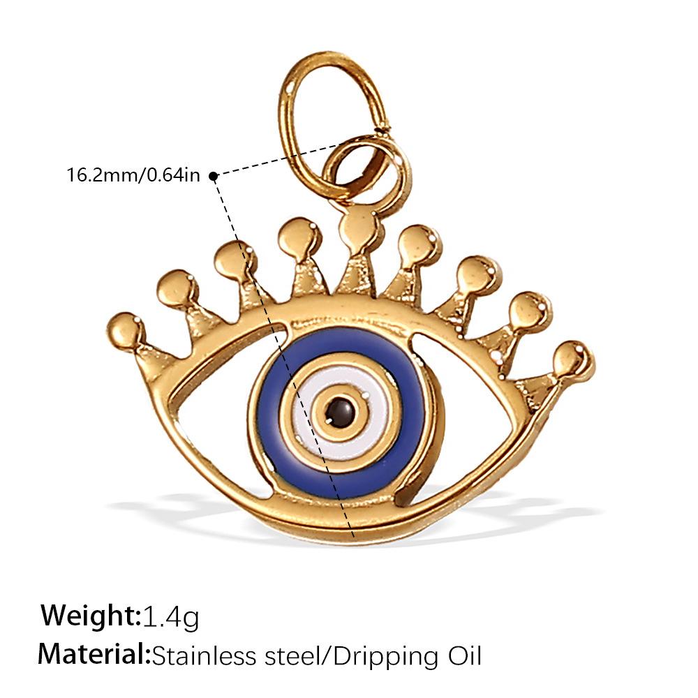 2026 DIY Pendant Necklace Fortune Amulets 18K Gold Plated Stainless Steel Charms Protection Luck Pendants for DIY Jewelry Making