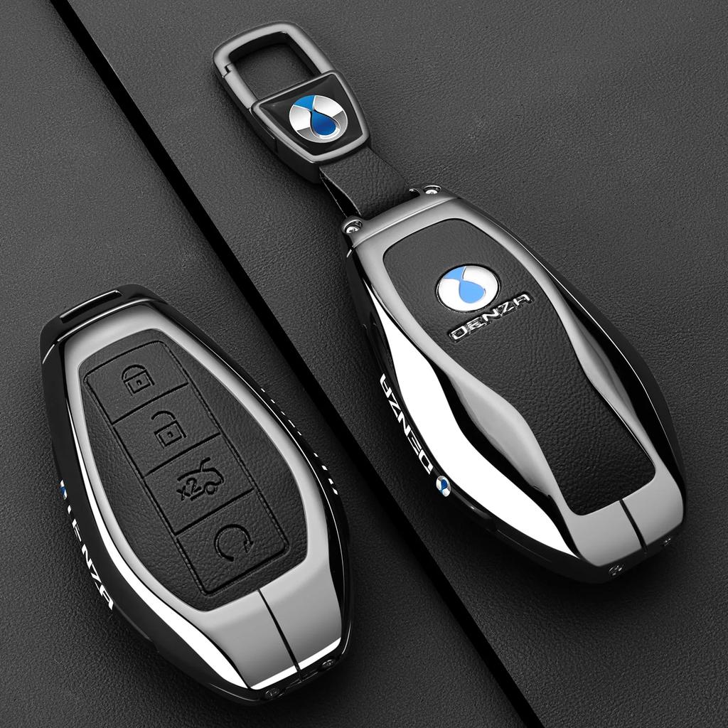 Fit For Denza N9 Auto Specialized High-End Metal Key Fob Cover Bag Protective Cover Key Fob Chain Premium Grade Auto Interior Accessory