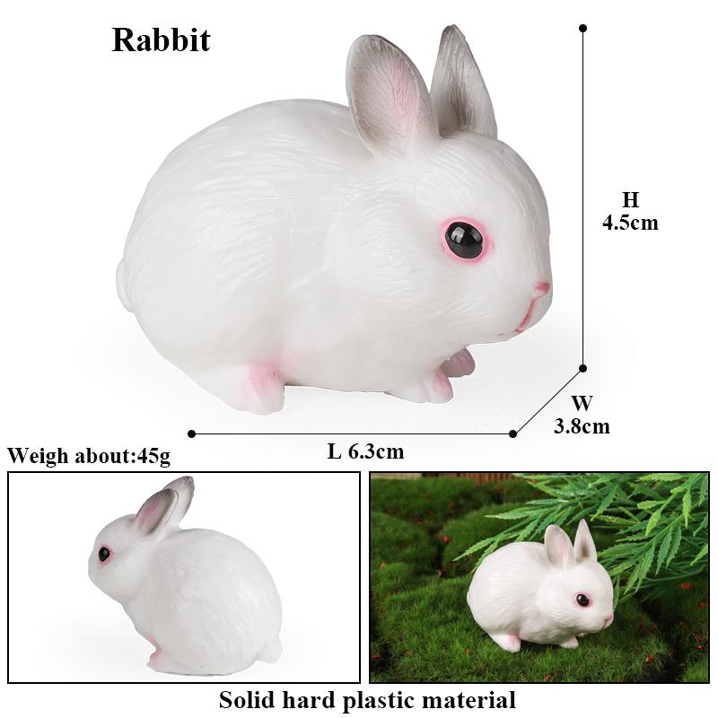 Oenux Farm Model Pig Hen Rabbit Shiba Inu Goat Action Figures Poultry Animals Figurine PVC Miniature Home decor Lovely Kids Toy