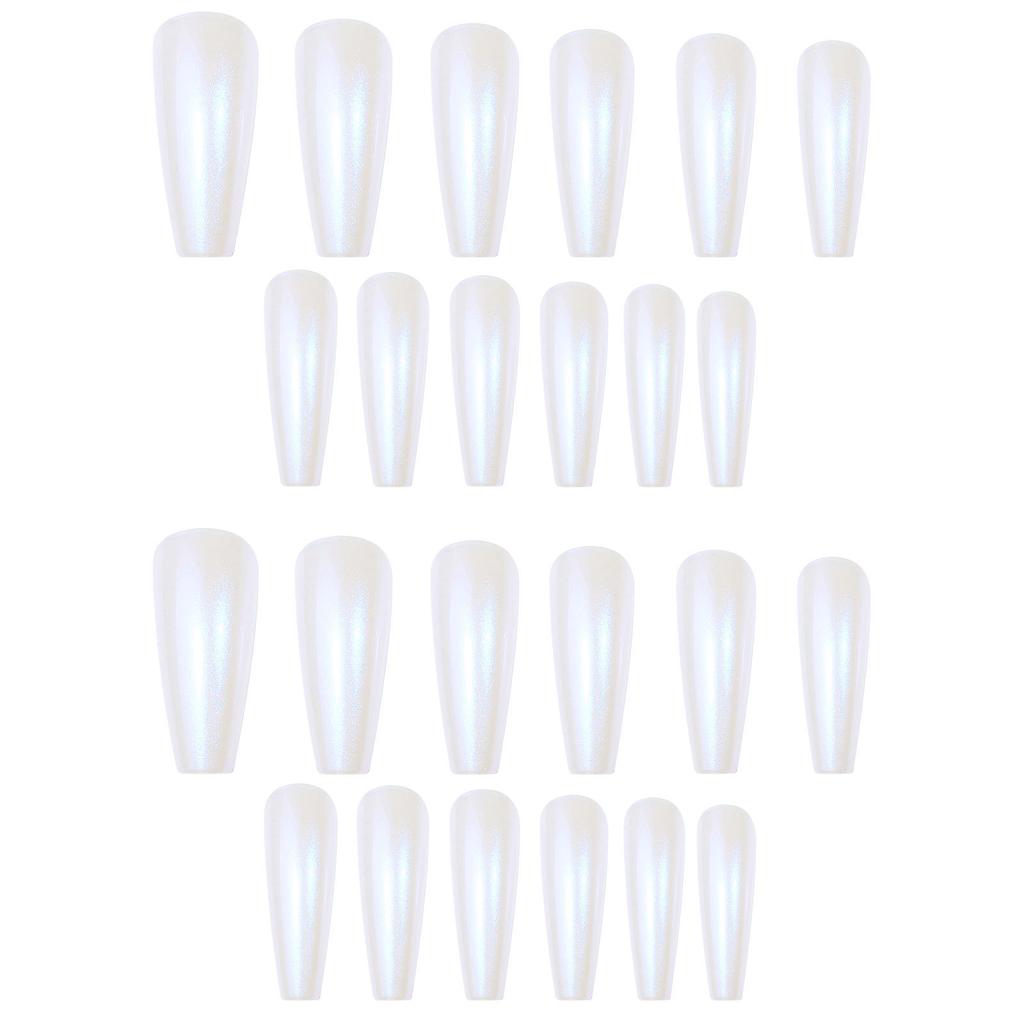 Nail Art Long Ballet Nail, Coffin Nail, Aurora Powder Wear Nail Art, Finished Nail Piece, False Nail Patch