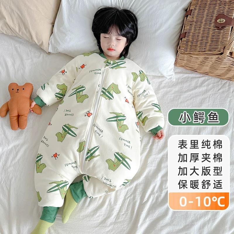 A-Class Winter 240g Thick Cotton Padded Sleep Sack Toddlers 1-3 Years Anti-Kick Wearable Blanket Home Pajamas