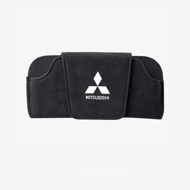 Auto Zonnebrilhouder Multifunctionele Brillen Kaarthouder Zonnebrillenbakje voor Mitsubishi L200 ASX Pajero Outlander Ralliart Eclipse EVO