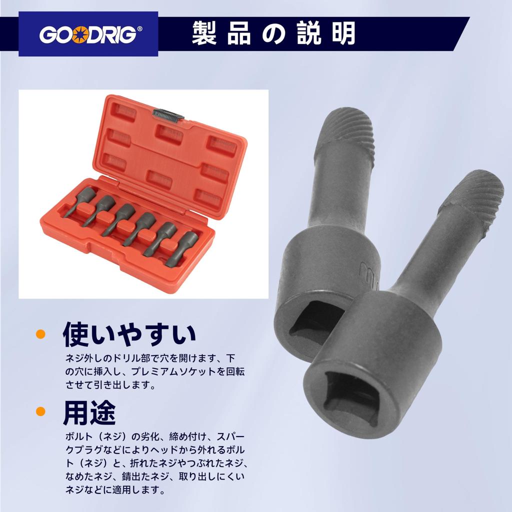 GOODRIG Extractor Set for Removing Broken Bolts
