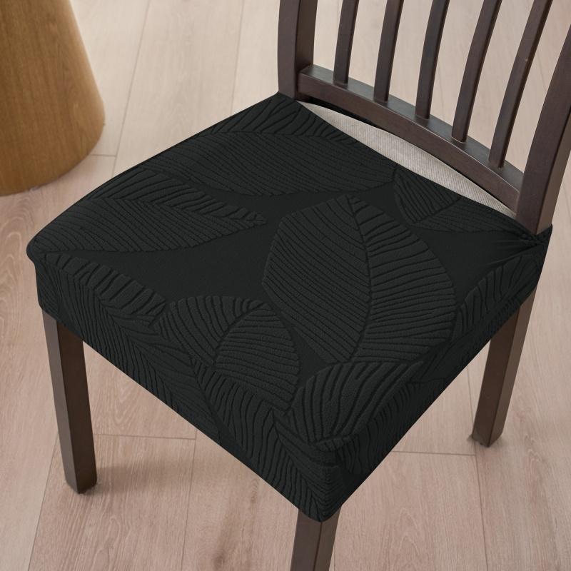 Solid Washable Dining Chair Covers Anti Slip Stain Resistant Seat Cushion Slipcover For Hotel Home Use
