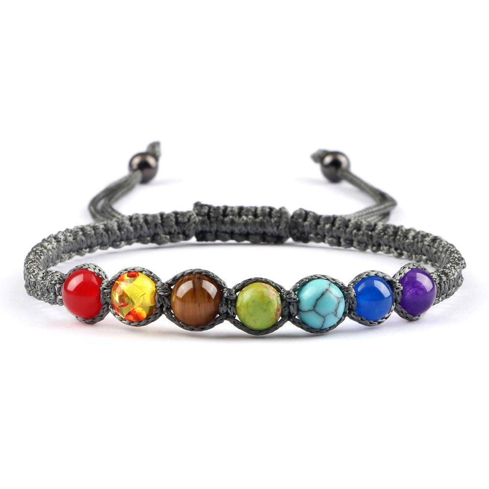 Handmade Seven-Color Yoga Energy Bead Bracelet