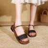 Fashion Women's Sandals 2025 Summer Woven Comfortable Anti Slip Outdoor Beach Shoes Female Open-toe Flat Sandals Outdoor Leisure Shoes