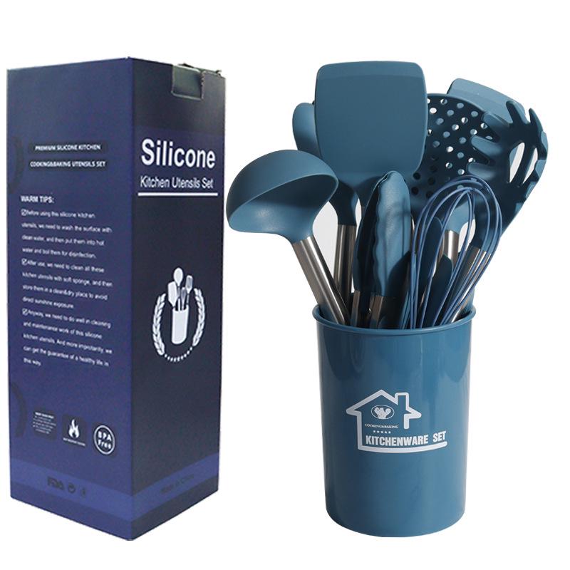 

15-Piece Silicone Spatula & Ladle Set - Non-Stick Stainless Steel Kitchen Utensils