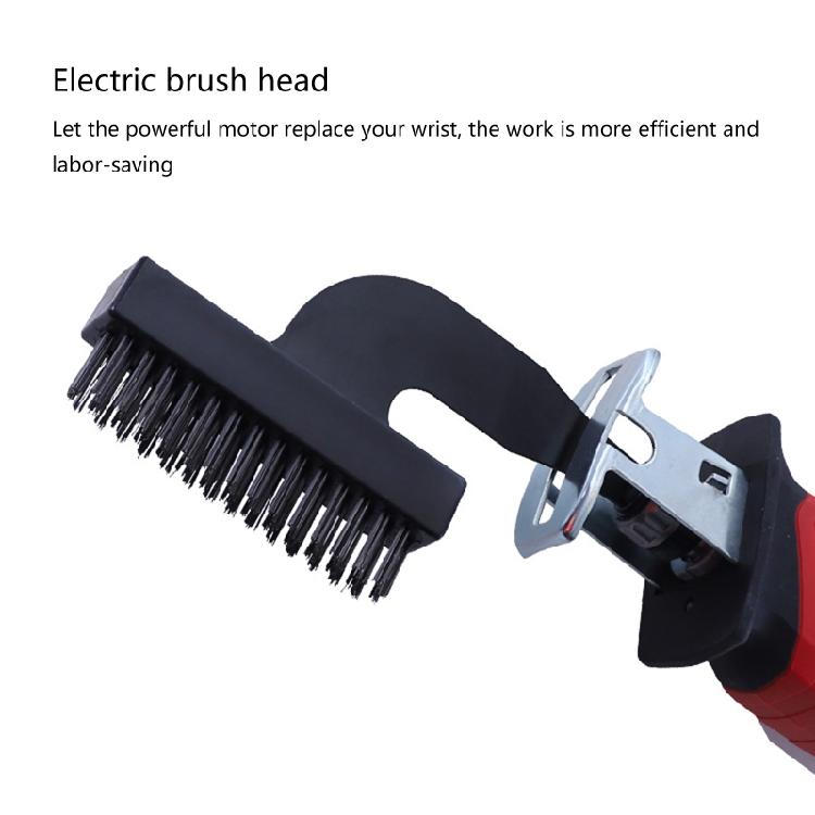 Electric Cleaning Brush Saber Saw Reciprocating Brush for Head Rust Removal Tool