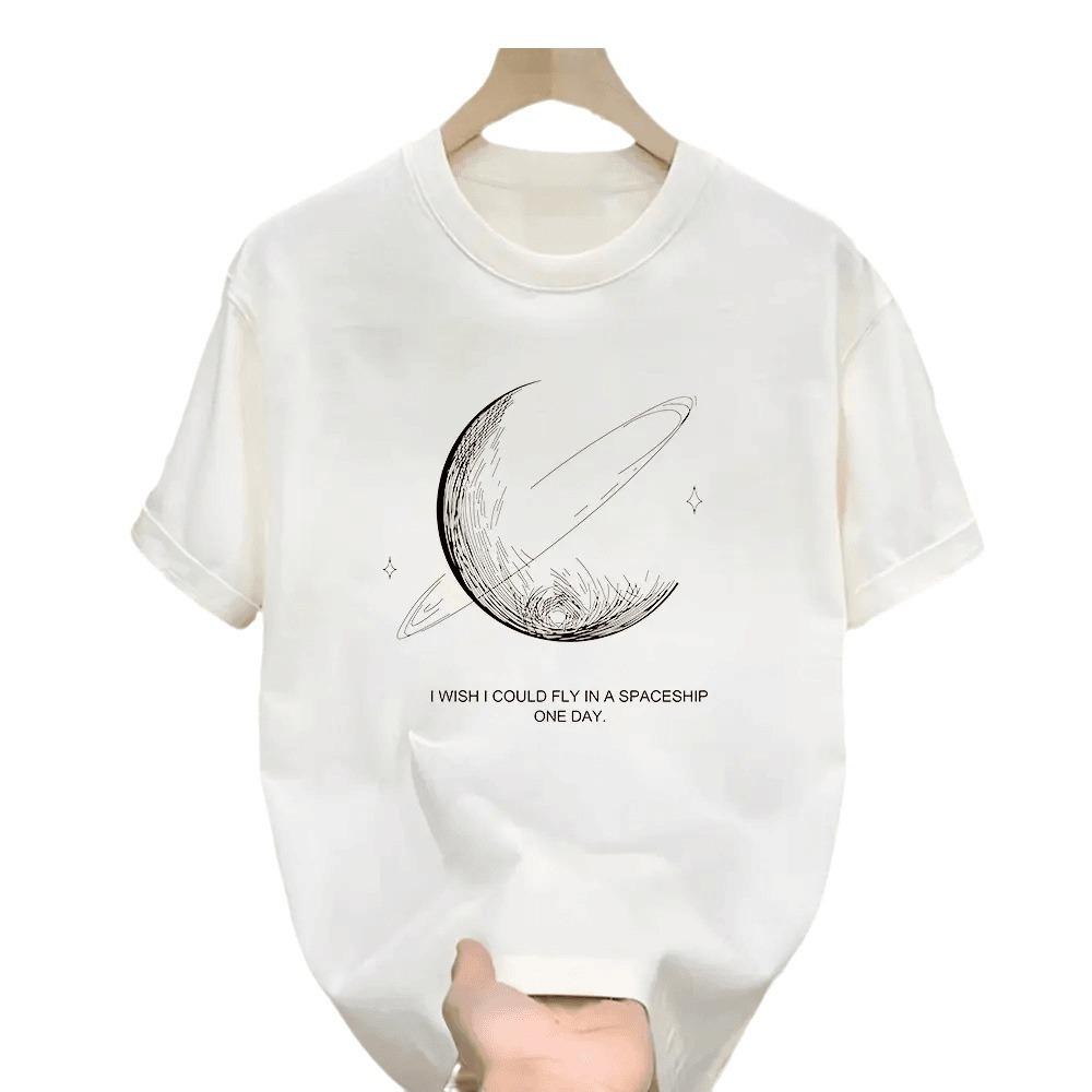 American Trendy Brand Pure Cotton Men'S Printed Short-Sleeved T-Shirt Trendy Men'S And Women'S Casual Round Neck T-Shirt Men'S