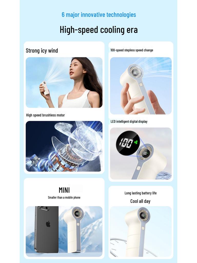 Southeast Asia Portable USB Handheld Cooling Fan for Dorms & Outdoors
