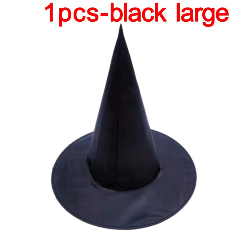 1/2 pezzi Cappello da Strega di Halloween Unisex Cappelli Neri per Adulti Bambini Fornitura per Feste di Halloween Accessorio Costume Cosplay Cappelli da Mago
