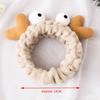 Custom Logo OMG Bowknot Wash Face Hairband Rabbit Cat Ear Cute Plush Lady Soft Women Elastic Hair Band Flannel Make up Headbands