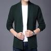 Spring Men's Simple Cardigan Fashionable Solid Color Business Knitted Cardigan