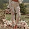 Vintage 3D kötött leggings nőknek gótikus mintával magas derék szűk nadrág Y2K punk utcai viselet rugalmas karcsúsított nadrág