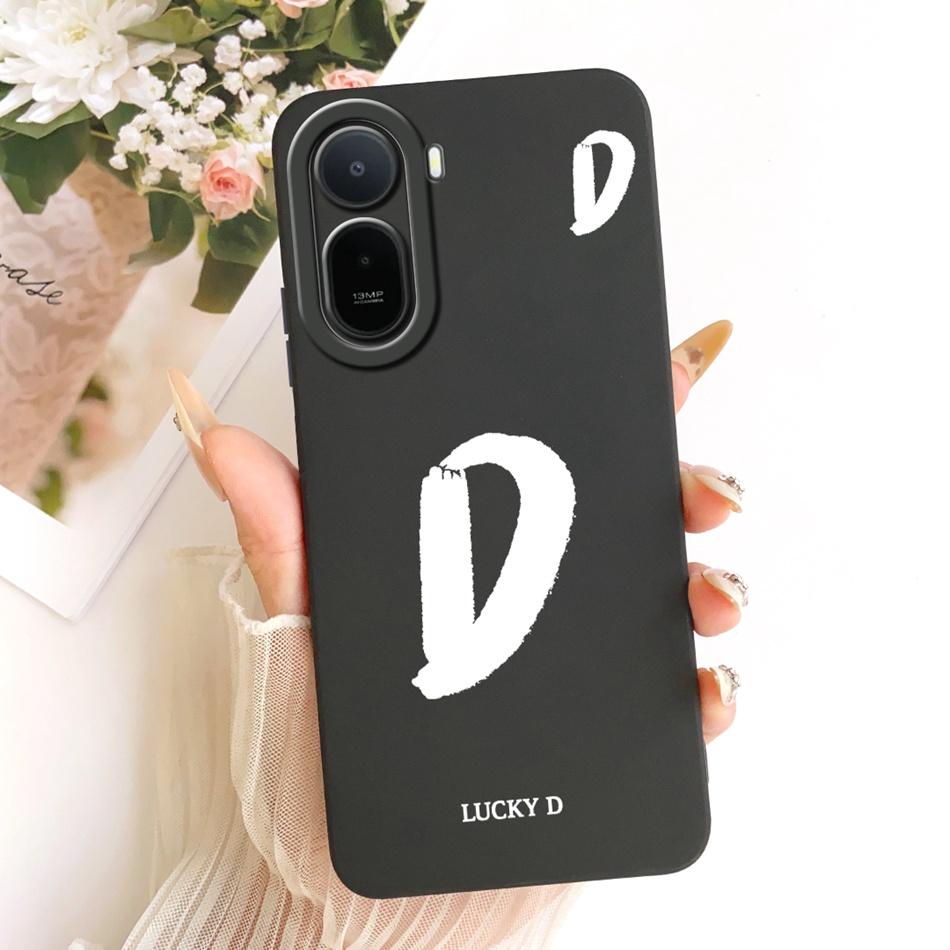 For Xiaomi Redmi A7 Pro 2026 Lucky Initial Letter Phone Case For Redmi A7Pro Soft Silicone Cases Bumpers