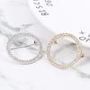 Party Silver Color Crystal Round Circle Rhinestone Zinc Zinc Alloy Jewelry Accessories Corsage Brooches Pins