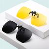 Polarized Sunglasses Clip Rimless Square Flip Up Glasses For Men Women Night Vision Clip On Eyeglasses Travel Driving Goggles