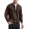 Men's Solid Color Corduroy Zipper Jacket Men's Sports Large Size Casual Jacket