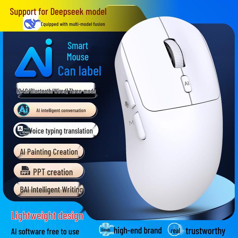 AI Voice-Controlled V18 Mouse: Three Modes for Translation, Speech-to-Text, and Wireless Control