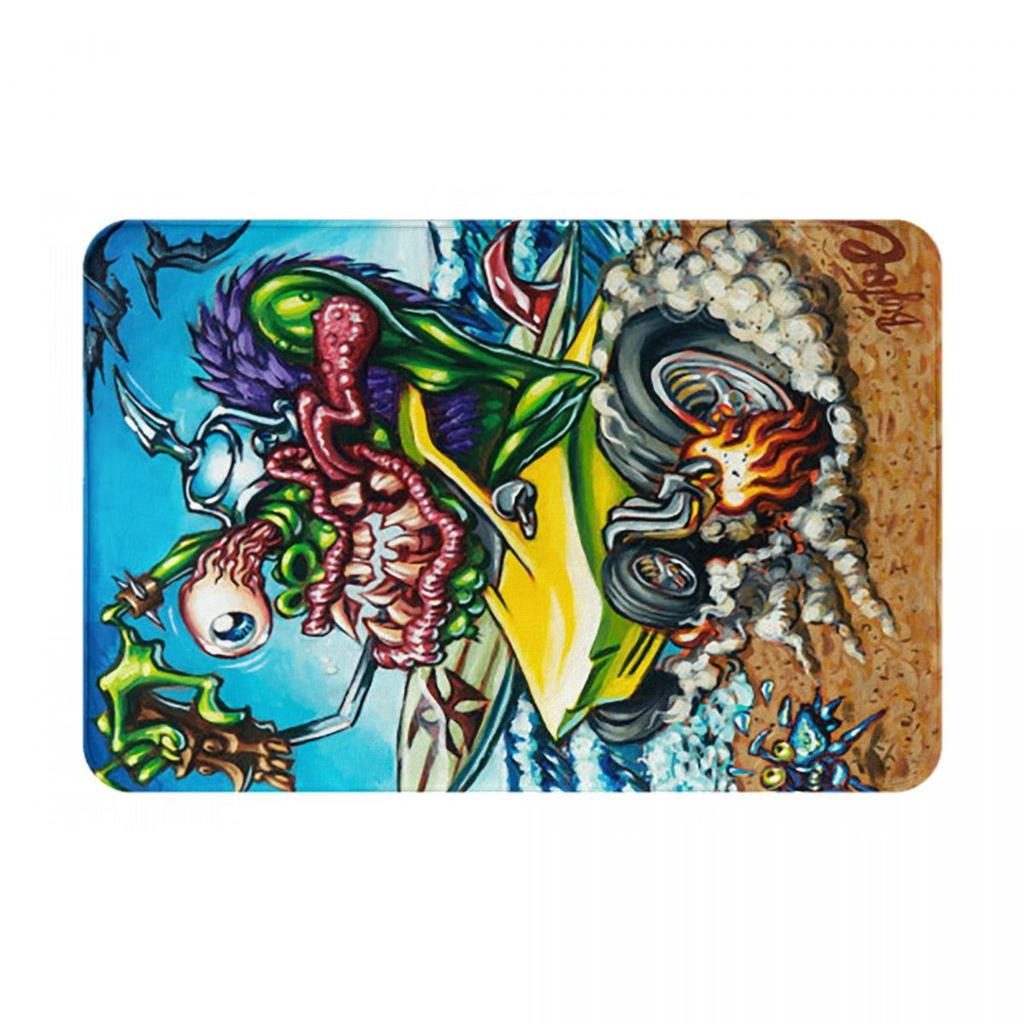 Rat Fink Chest Buster Anti-slip Doormat Floor Mat Absorbent Mat Carpet Rug for Kitchen Entrance Home Living room Footpad Mats