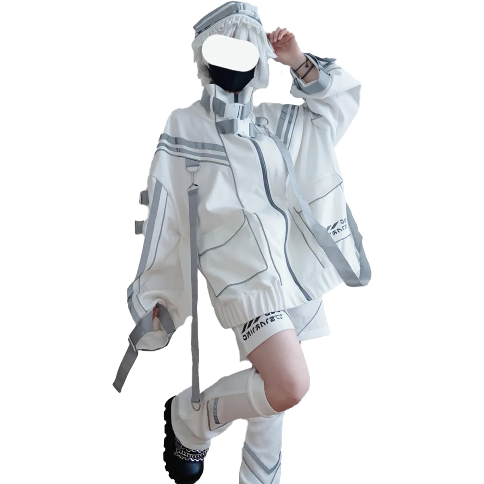 

XHSUKADO Функциональное Толстое Худи Унисекс Ангел для Мужчин и Длинное Y2K Болезненное Свободное Съемное Размер L Спортивная одежда, Панк, Субкультура, Стиль, На молнии Женщины,