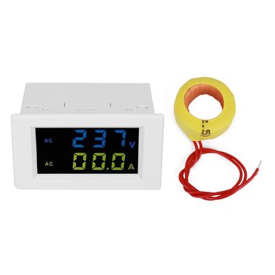 Digitales Voltmeter Genaue Weiß Schwarz Messgerät Strommaschine AusrüstungDoppelanzeige Weißes Gehäuse