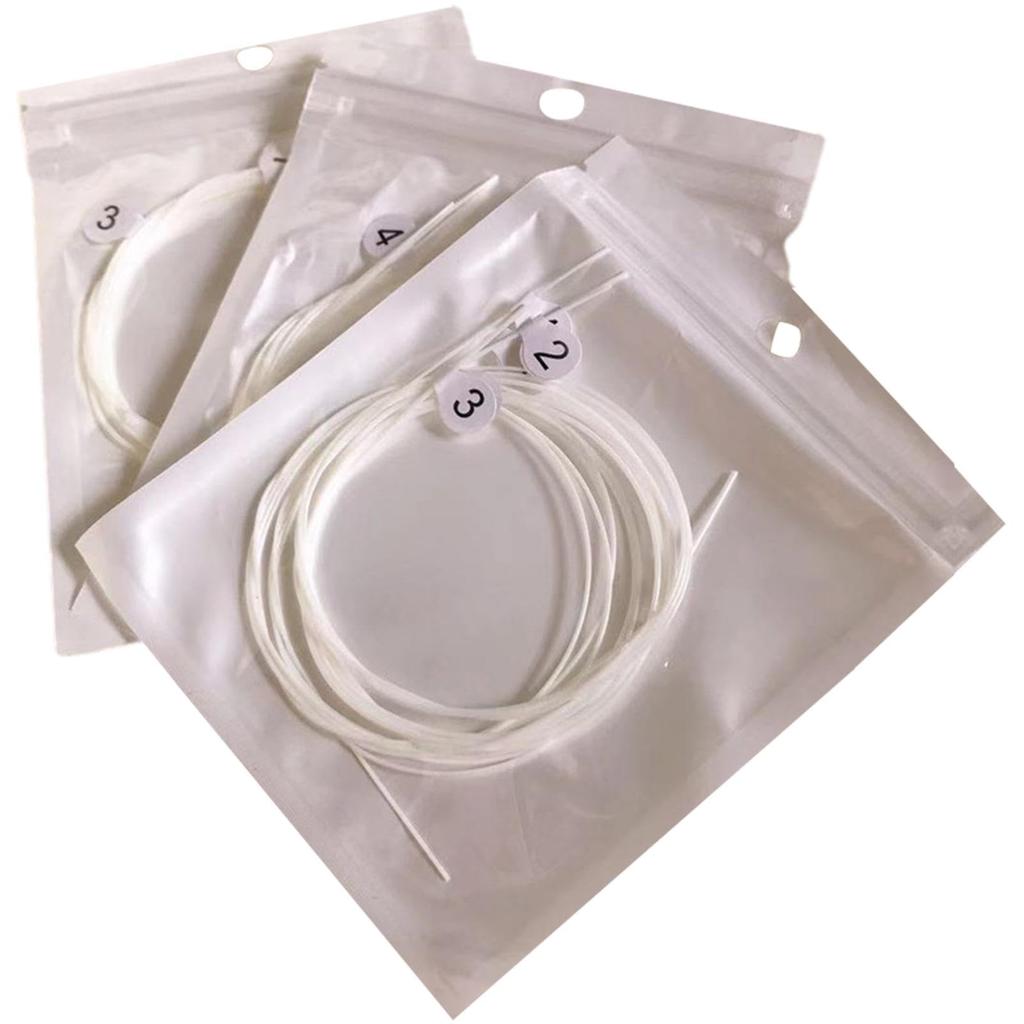 Gupcaqosjw Ukulele Ukulele Nylon Soprano Ukulele Standard Ukulele Set of 4 White Nylon Strings Replacement Parts Accessories for Inch Ukulele Nylon