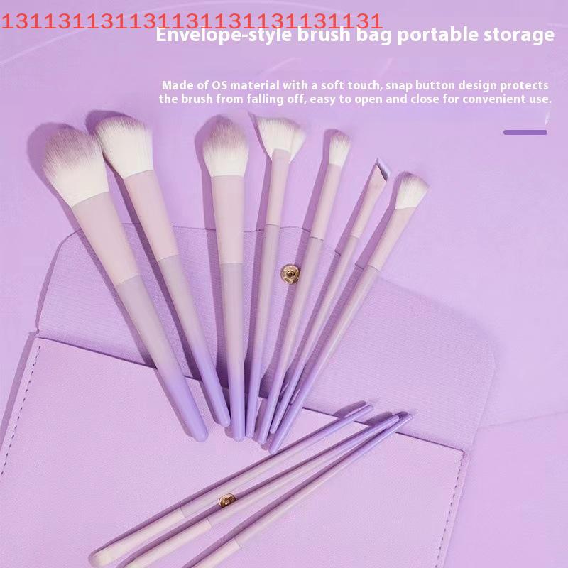 10 Pcs Purple Makeup Brush Set, Loose Powder Brush, Eye Shadow Brush, Full Set Of Beauty Tools Concealer Brush