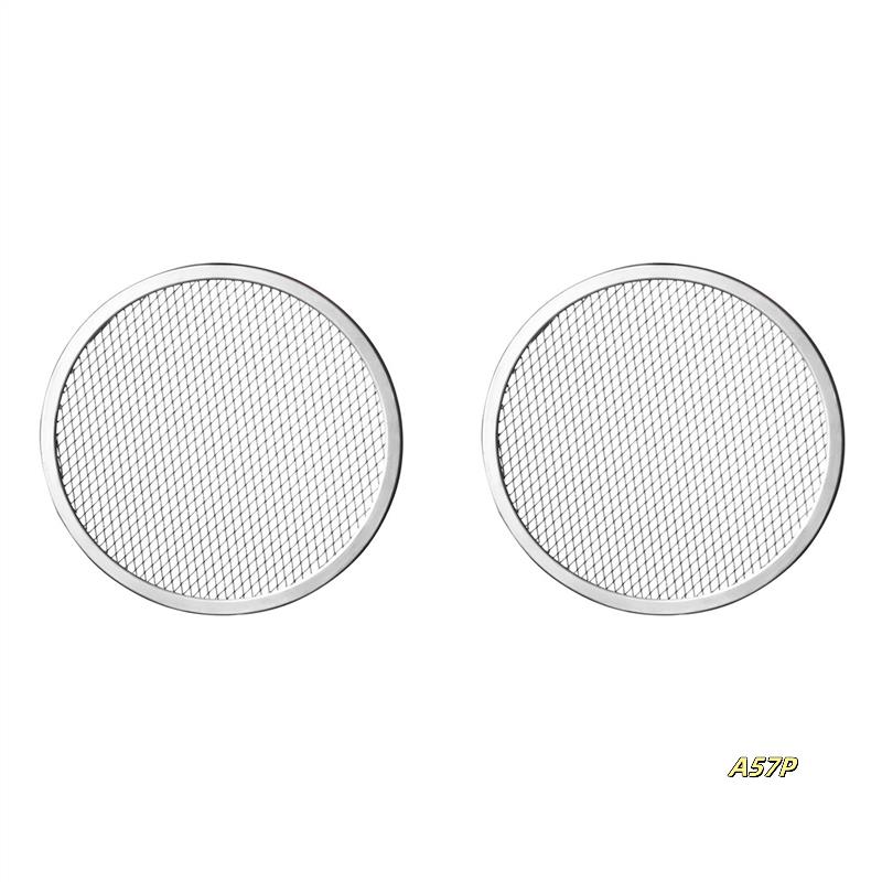 2Pcs 10Inch Aluminum Seamless Rim Pizza Baking Screen - Perfect Crisp, Enhanced Airflow