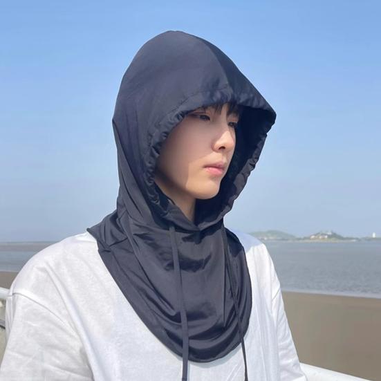 Letní pánská pokrývka hlavy Ledové hedvábí Klobouk se širokou krempou proti slunci s ochranou UPF 50 Nastavitelný střih 3 v 1 Jezdecký klobouk proti slunci s krytím krku