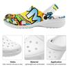 Printed EVA Clogs for Beach Pool Garden Lightweight Breathable Slip On Shoes Women Men Home Bathroom Sandals Home Outdoor Use