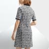 FILA SS24 Houndstooth Polo Neck Woven Casual Fashion Dress Women Dresses Legendary-Blue F11W411302F-NV