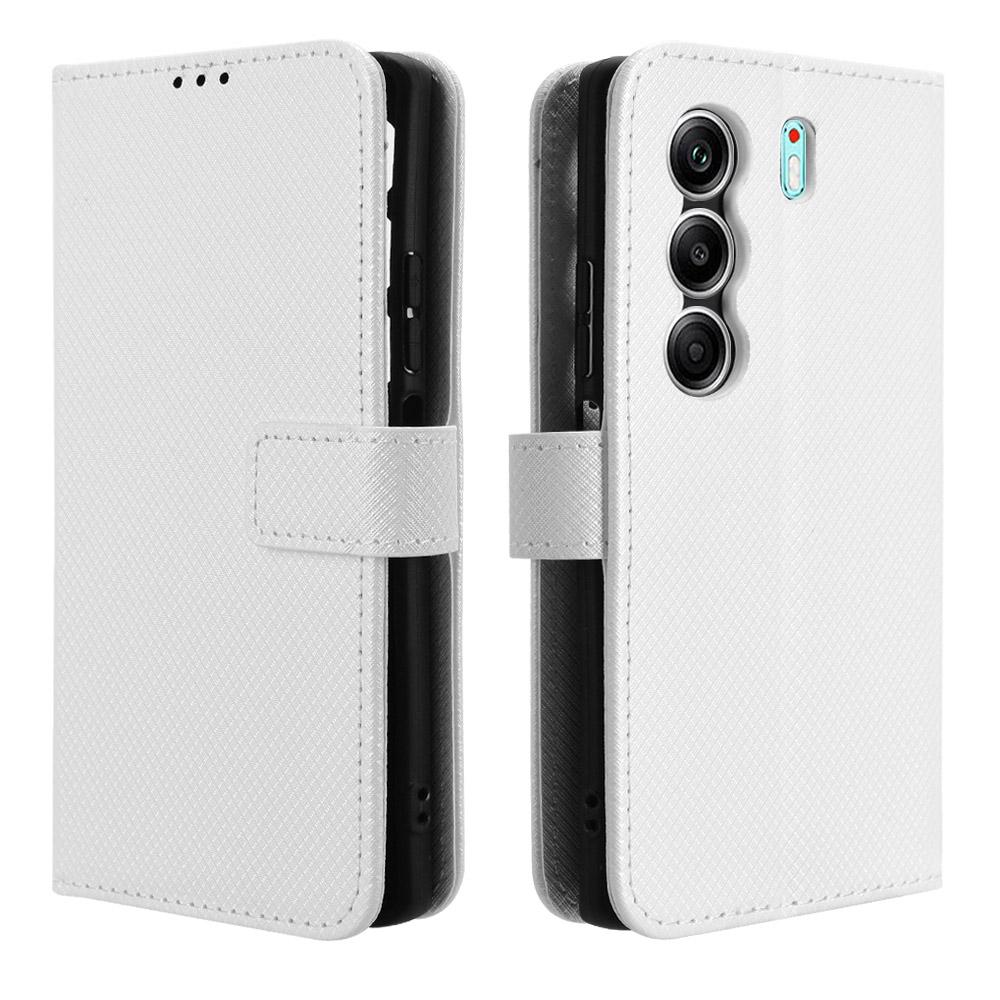 

Кожаные флип-чехлы для Tecno Camon 40 Pro 4G / 5G кожаный чехол [Flip Vintage Leather] прочные ретро-флип-чехлы Tecno Camon 40 Pro 4G/5G белый