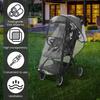 New EVA Stroller Rain Cover Dust Proof Double Zipper Closure Infant Car Rain Cover Breathable Windproof Coverfor Outdoor Travel