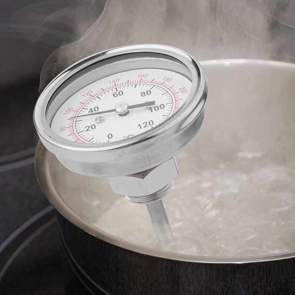 62mm 120 Celsius High Temperature Bimetal Thermometer Oven Grill BBQ Analog Dial Double Scale