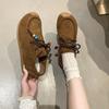 Retro Women's New Autumn Flat-bottomed Single Shoes with One Foot, Lazy Doudou Shoes, Casual Children