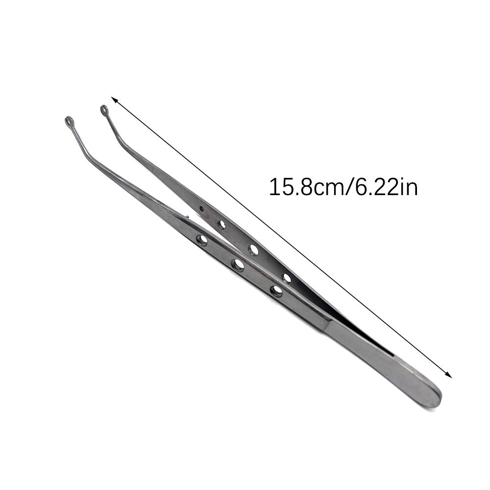 Dental Surgical Stitching Tweezer Cotton Dressing Forcep Slots Surgical Needle Tweezers Operation Serrated Tip